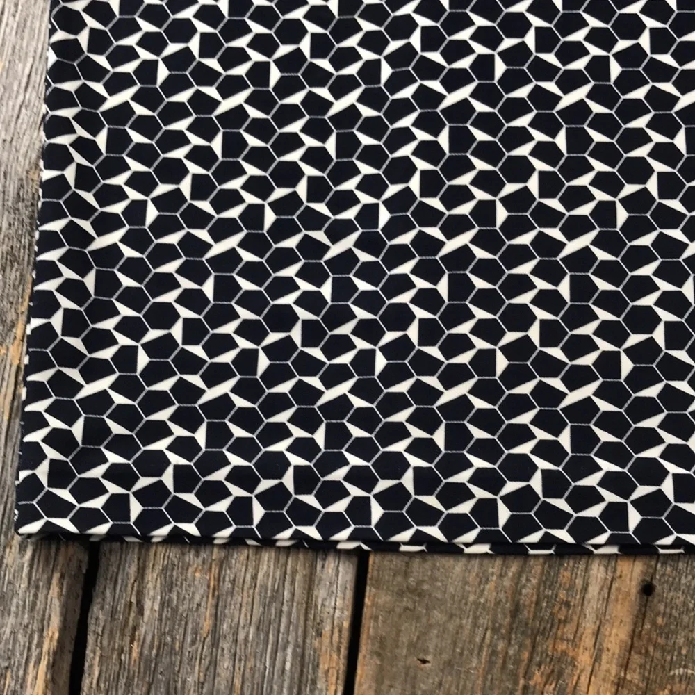 Tory Burch Geometric Long Sleeve Navy Sheath Dress Size Medium - Picture 12 of 13